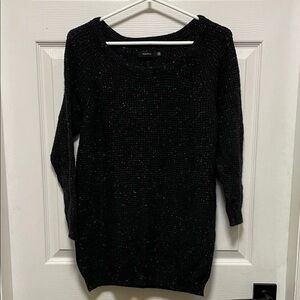 Talula | Aritzia |Black/White Speckled| Boat Neck |3/4 Sleeve |Sweater |Size XXS